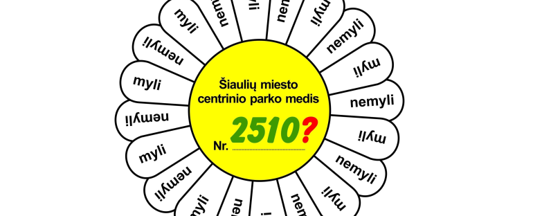PILIETINĖ AKCIJA  Šiaulių miesto centrinio parko medžių žymėjimas, 2018.05.21